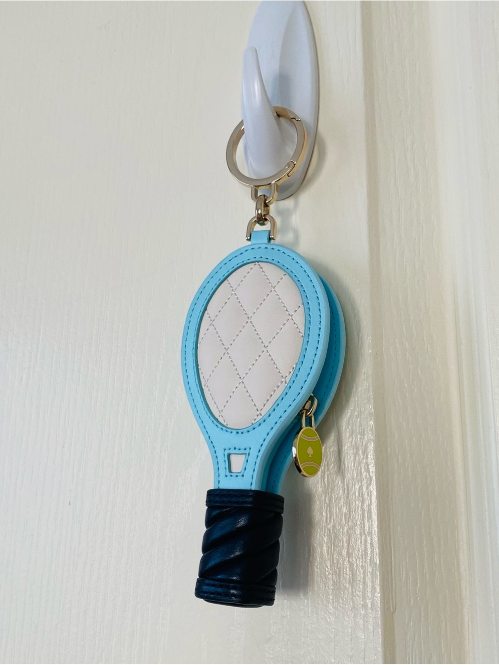 $160 NWOT Kate Spade Grand Slam 3D Tennis Racquet Coin Purse Key Chain Bag Charm